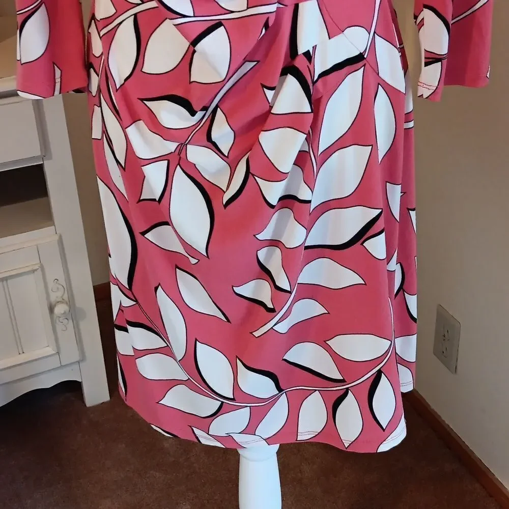 Adrianna Papell Soft Knit Dress Bold Floral